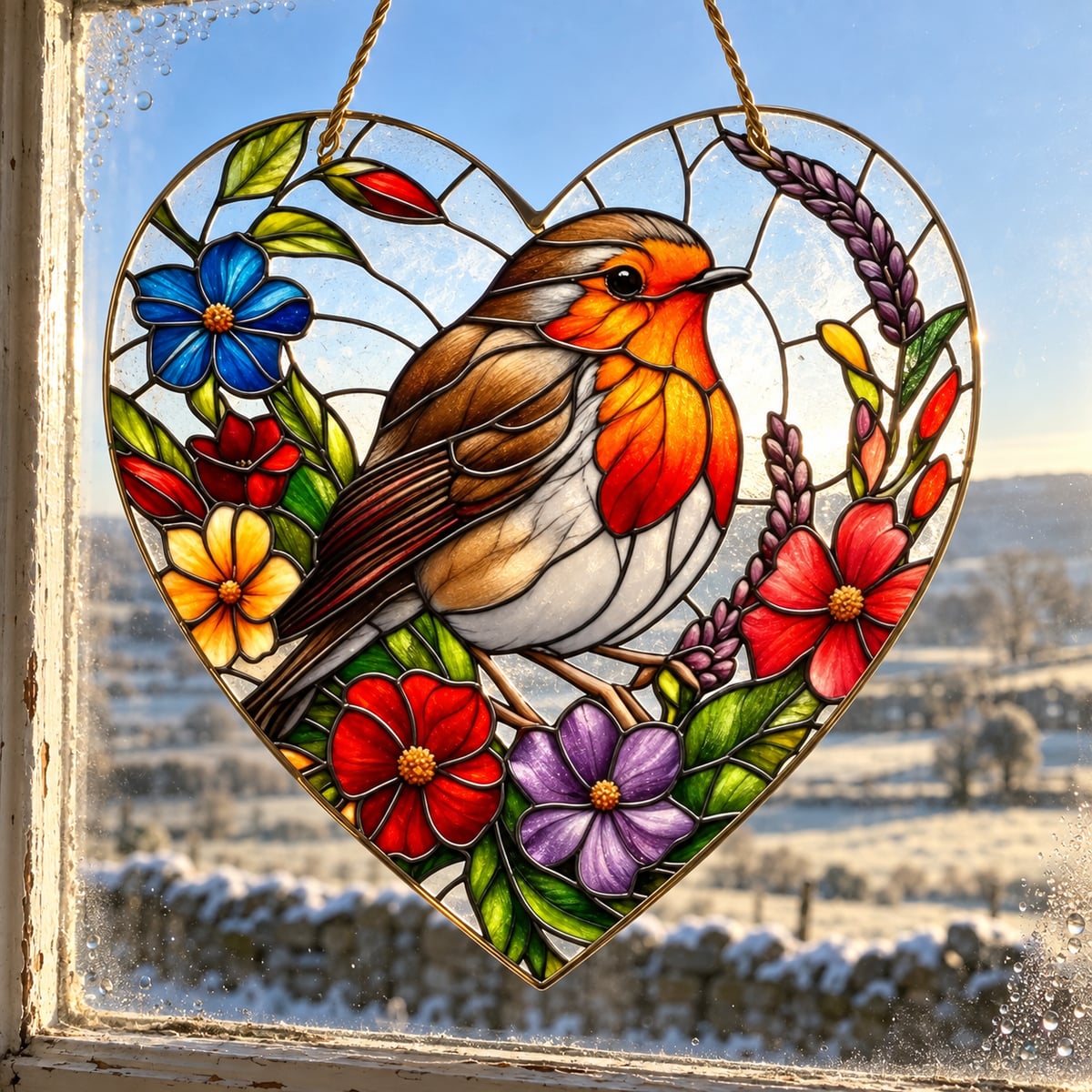 Window Robin Suncatcher
