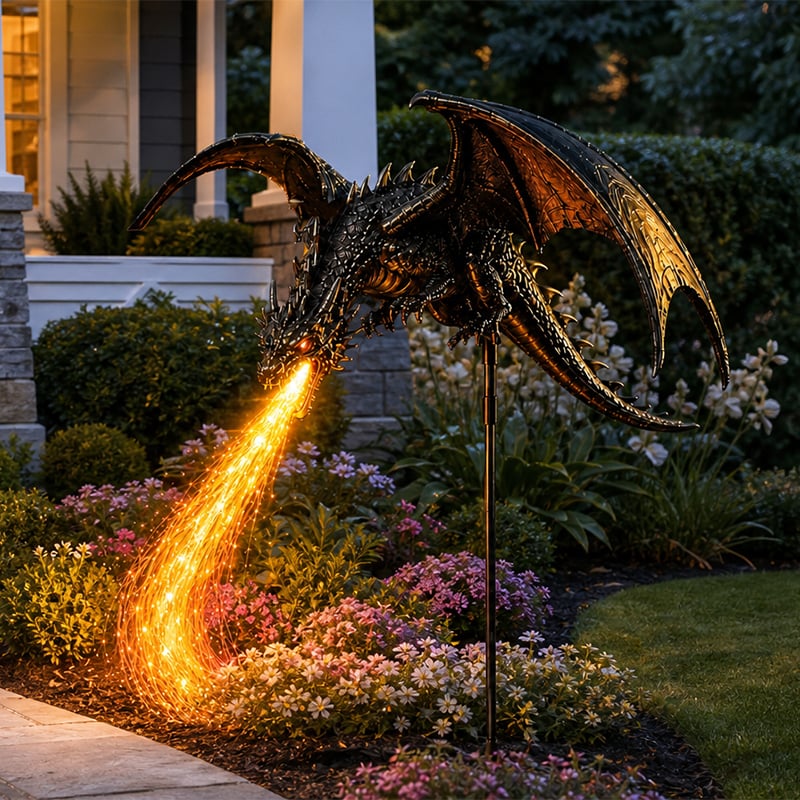 DragonFlame Solar Garden Dragon